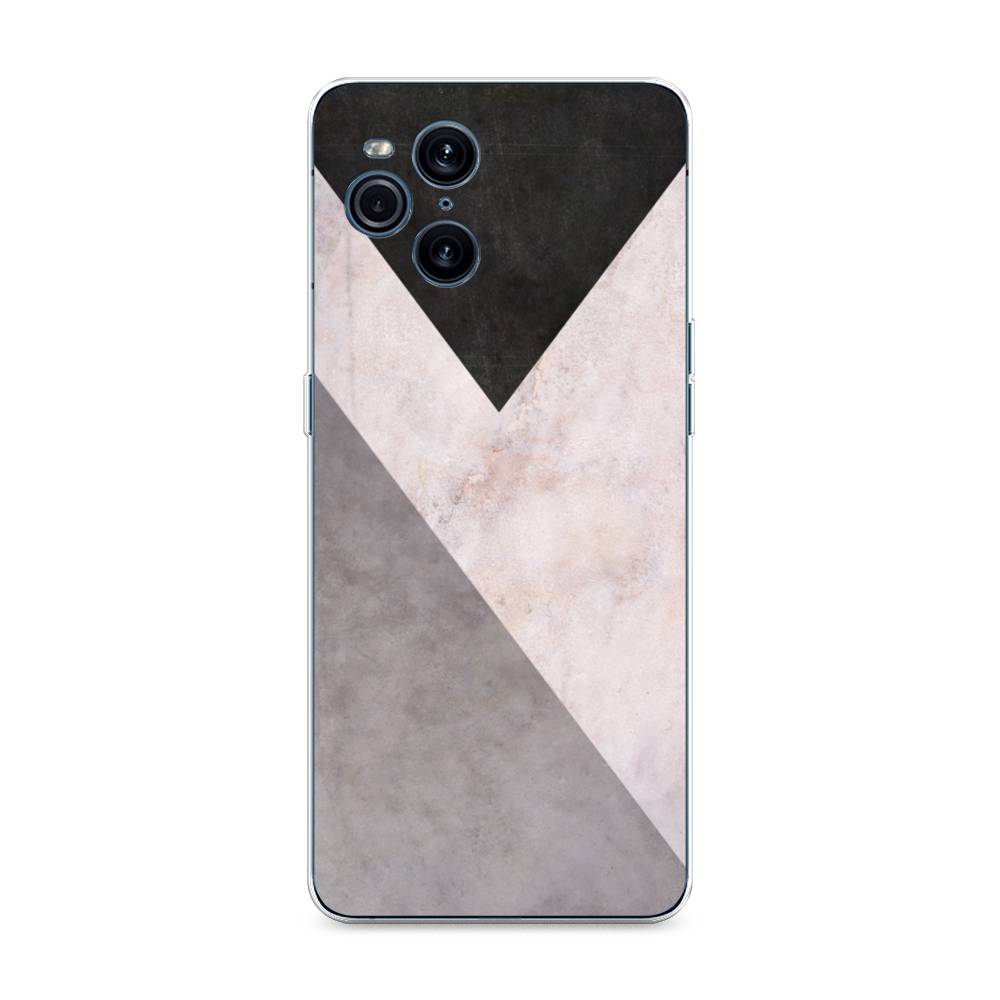 фото Силиконовый чехол "геометричный мрамор" на oppo find x3 pro awog