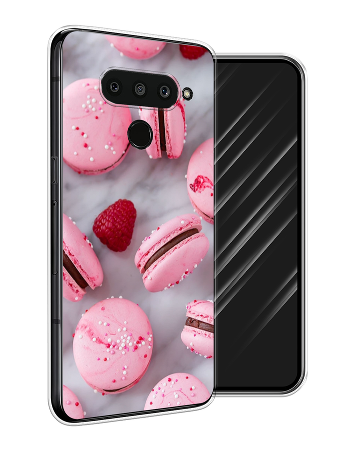 

Чехол Awog на LG V50 ThinQ "Макарони с малиной", Серый;розовый, 83850-10