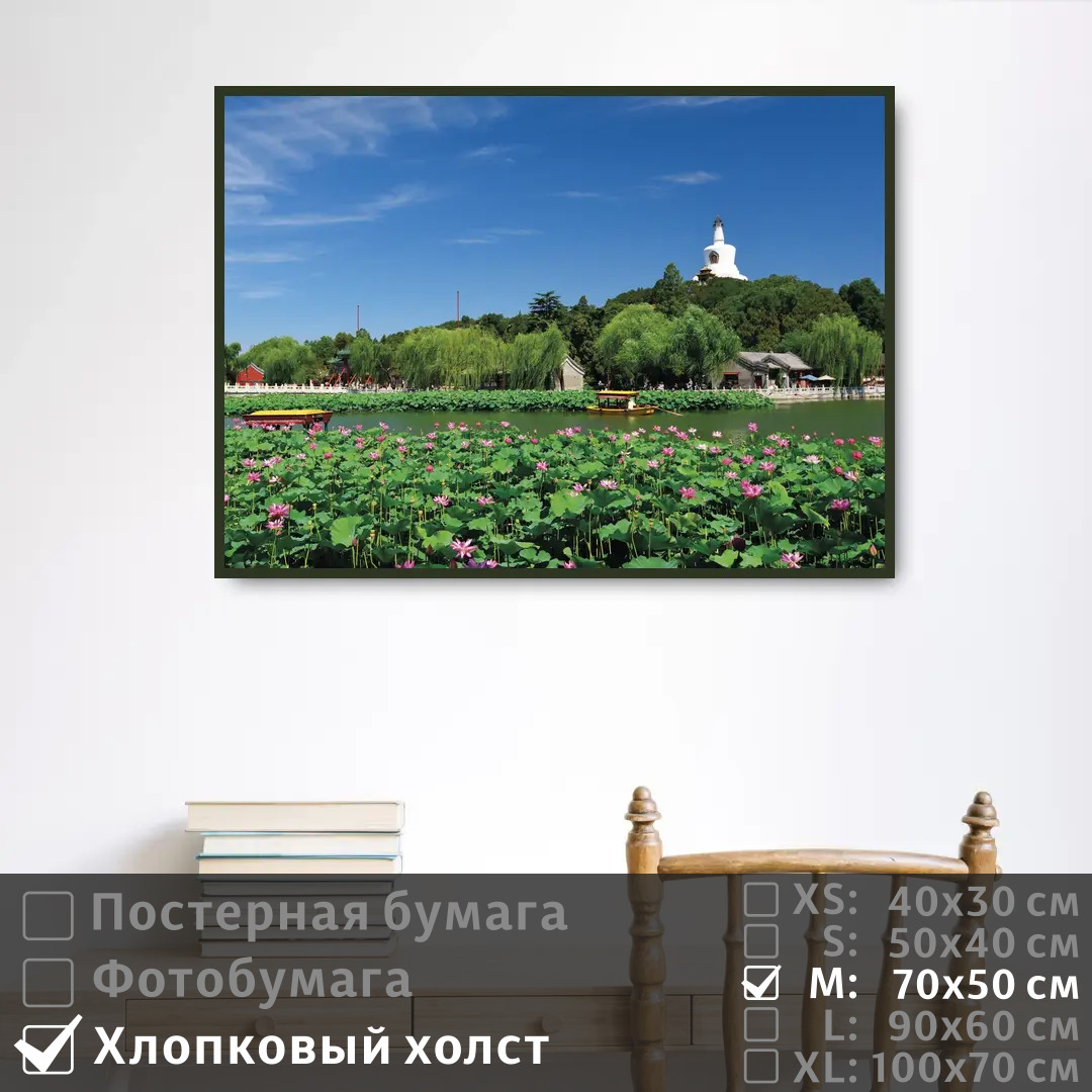 

Постер на холсте ПолиЦентр Лотосы в озере китай 70х50 см, ЛотосыВОзереКитай