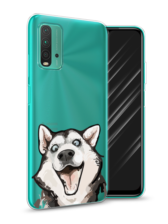 

Чехол Awog на Xiaomi Redmi 9T "Радостный хаски", Разноцветный, 39850-1