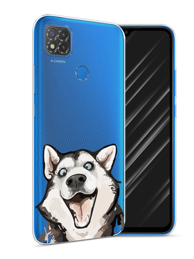 

Чехол Awog на Xiaomi Redmi 9C "Радостный хаски", Разноцветный, 39050-1