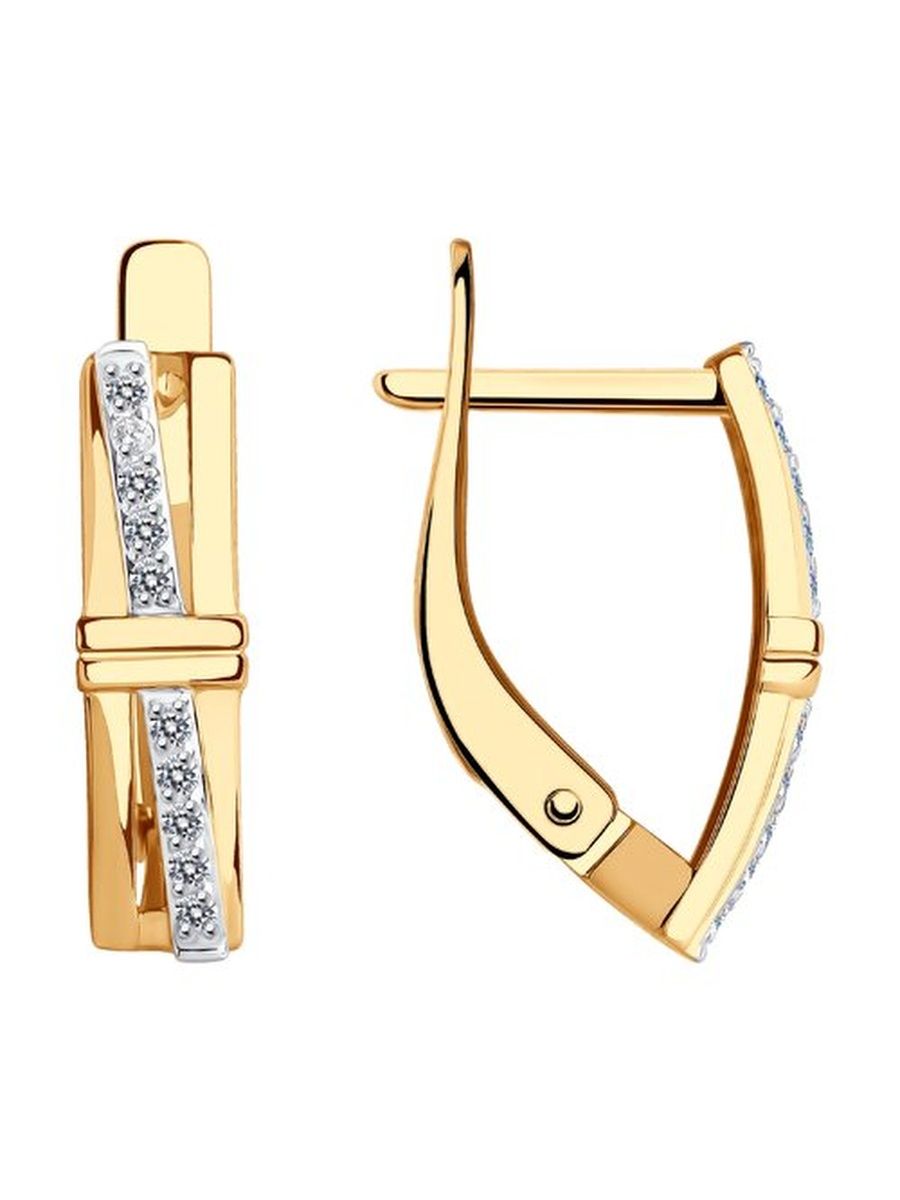 

Серьги из золота TEO MAORI 829245, фианит, 829245