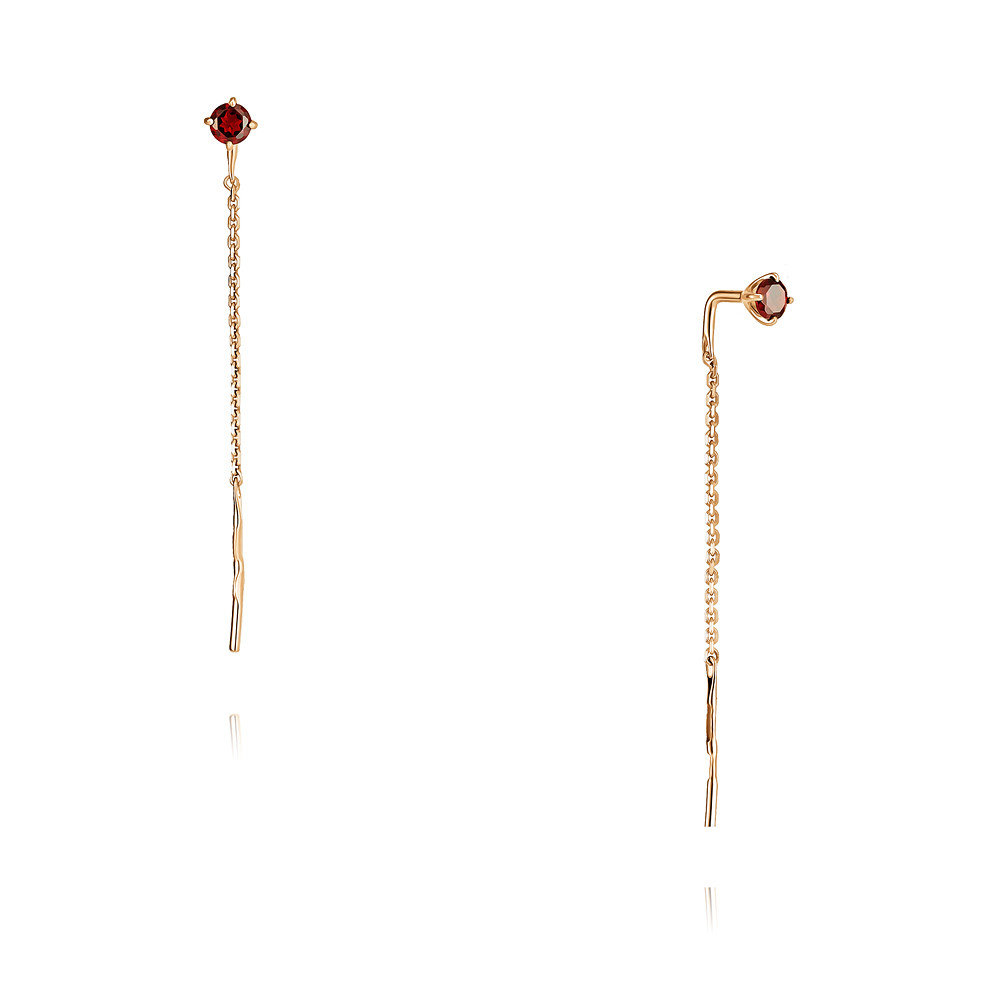 

Серьги из красного золота с гранатом ADAMAS 25037199/01-А50-655, 25037199/01-А50-655
