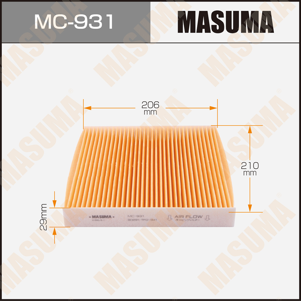 Фильтр салона MASUMA MC931 MASUMA mc931