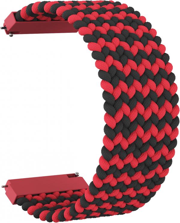 

Ремешок нейлоновый Braid 22 для Amazfit Pace / Pace 2 (145 мм) (Красно-черный)