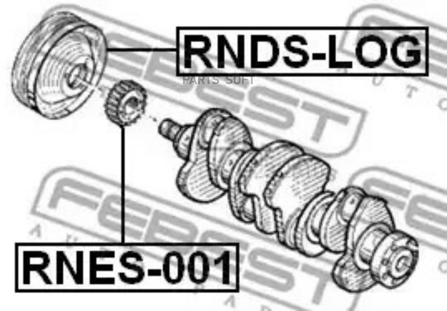 

Шкив коленвала renault logan 2005-2013 febest rnds-log