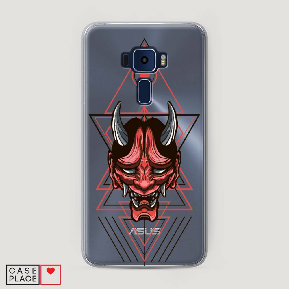 

Чехол на Asus Zenfone 3 ZE552KL "Hanya Oni mask", Серый;красный;черный, 41250-4