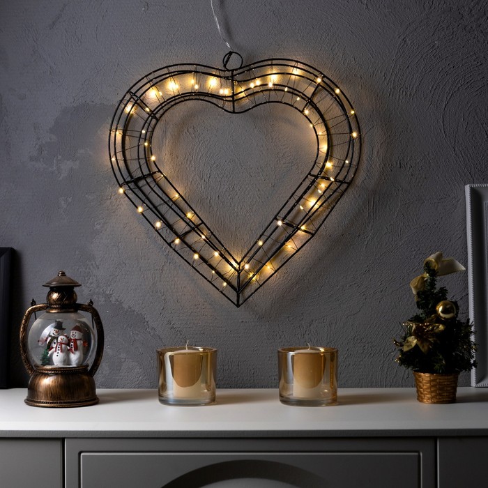 

Световая фигура Luazon Lighting Сердце 9591257 белый теплый, Сердце