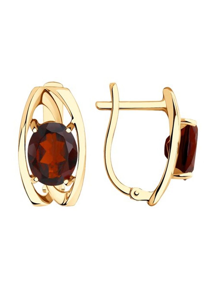 

Серьги из золота TEO MAORI 837727074, гранат, 837727074