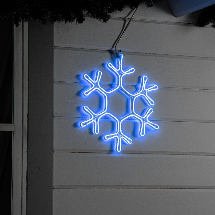 

Дюралайт Luazon lighting Снежинка 3661982 4м синий, Снежинка