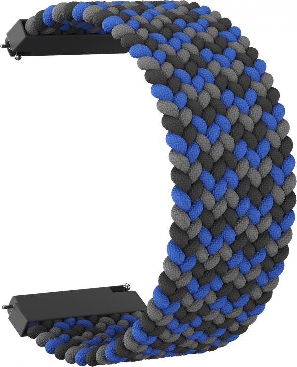 

Ремешок нейлоновый Braid 20 для Withings Steel HR (135 мм) (Серо-синий)