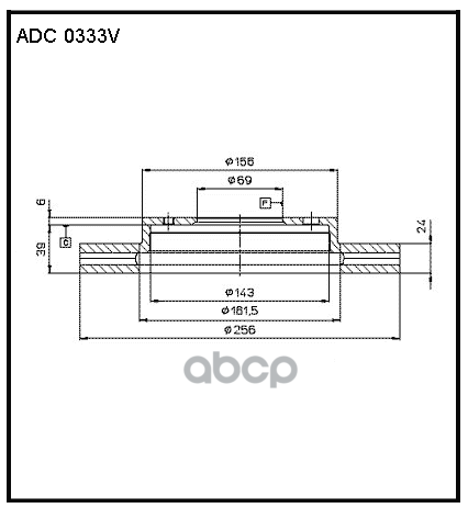 Диск Тормозной | Перед | Adc0333v Nsin0019310050 ALLIED NIPPON арт. ADC0333V