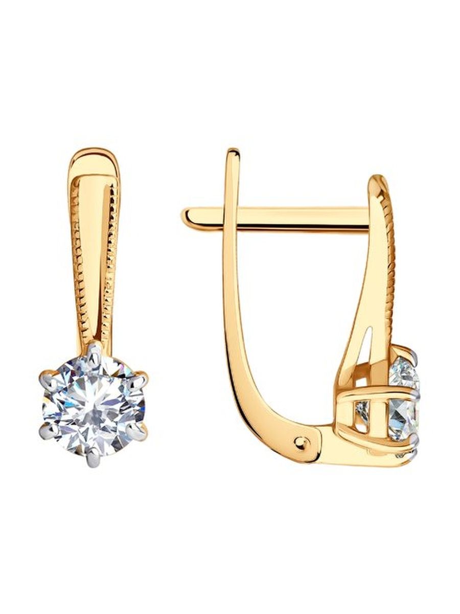 

Серьги из золота TEO MAORI 8029488-4, фианит, 8029488-4