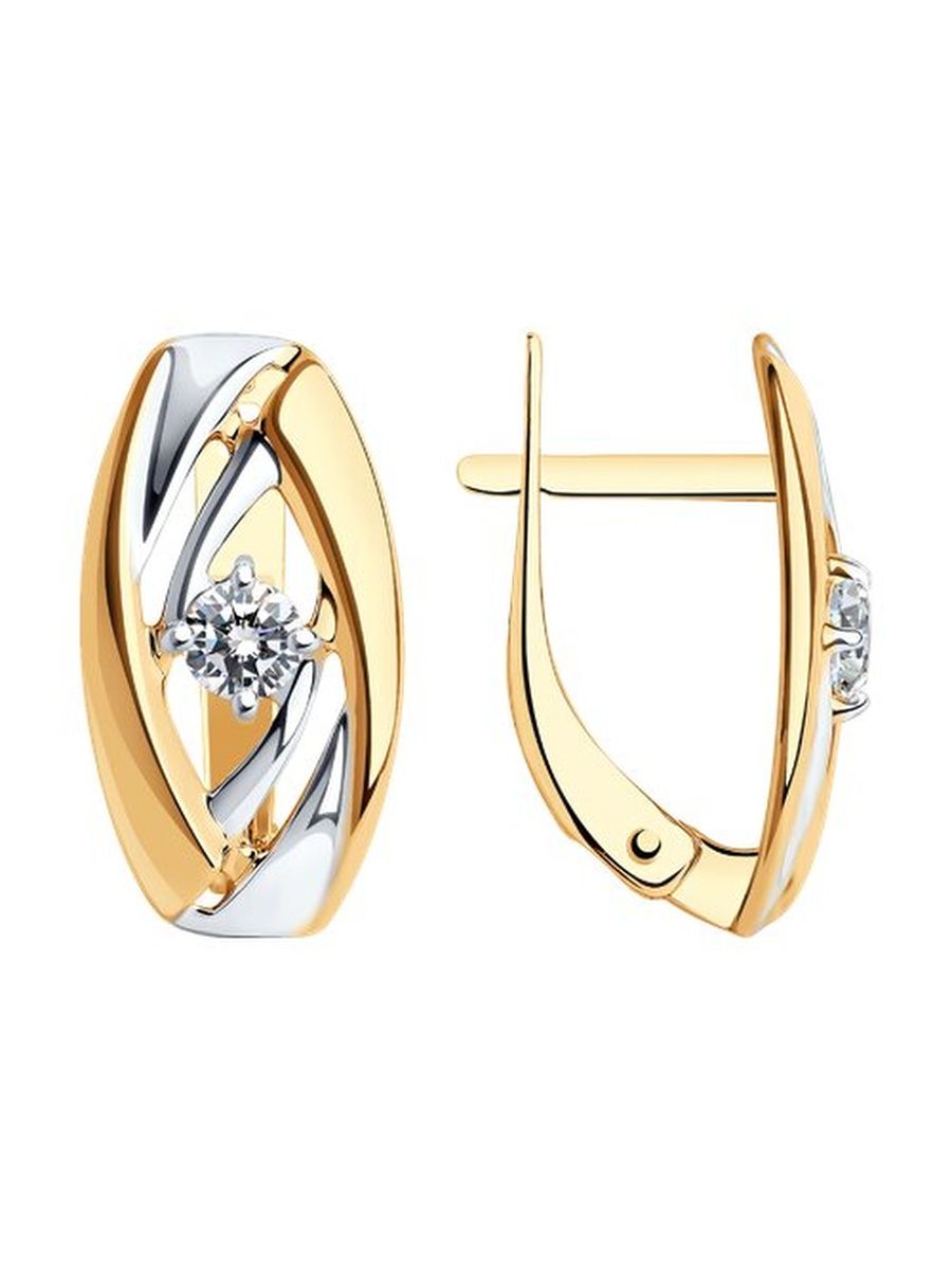 

Серьги из золота TEO MAORI 8027253-4, фианит, 8027253-4
