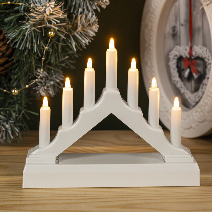

Новогодний светильник Luazon Lighting Белая рождественская горка 4357280 белый теплый, Белая рождественская горка