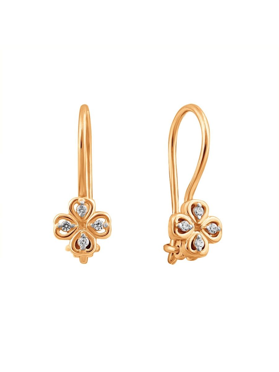 

Серьги из золота TEO MAORI 721-1114-11-01, фианит, 721-1114-11-01