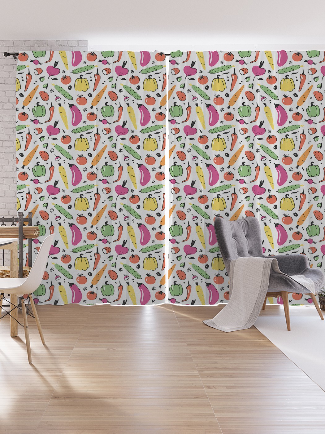 

Шторы под лён JoyArty "Осенние дары", серия Oxford DeLux, 340х265 см, Осенние дары