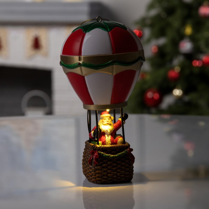 

Световая фигура Luazon Lighting Шар деда мороза 9618258 белый теплый, Шар деда мороза