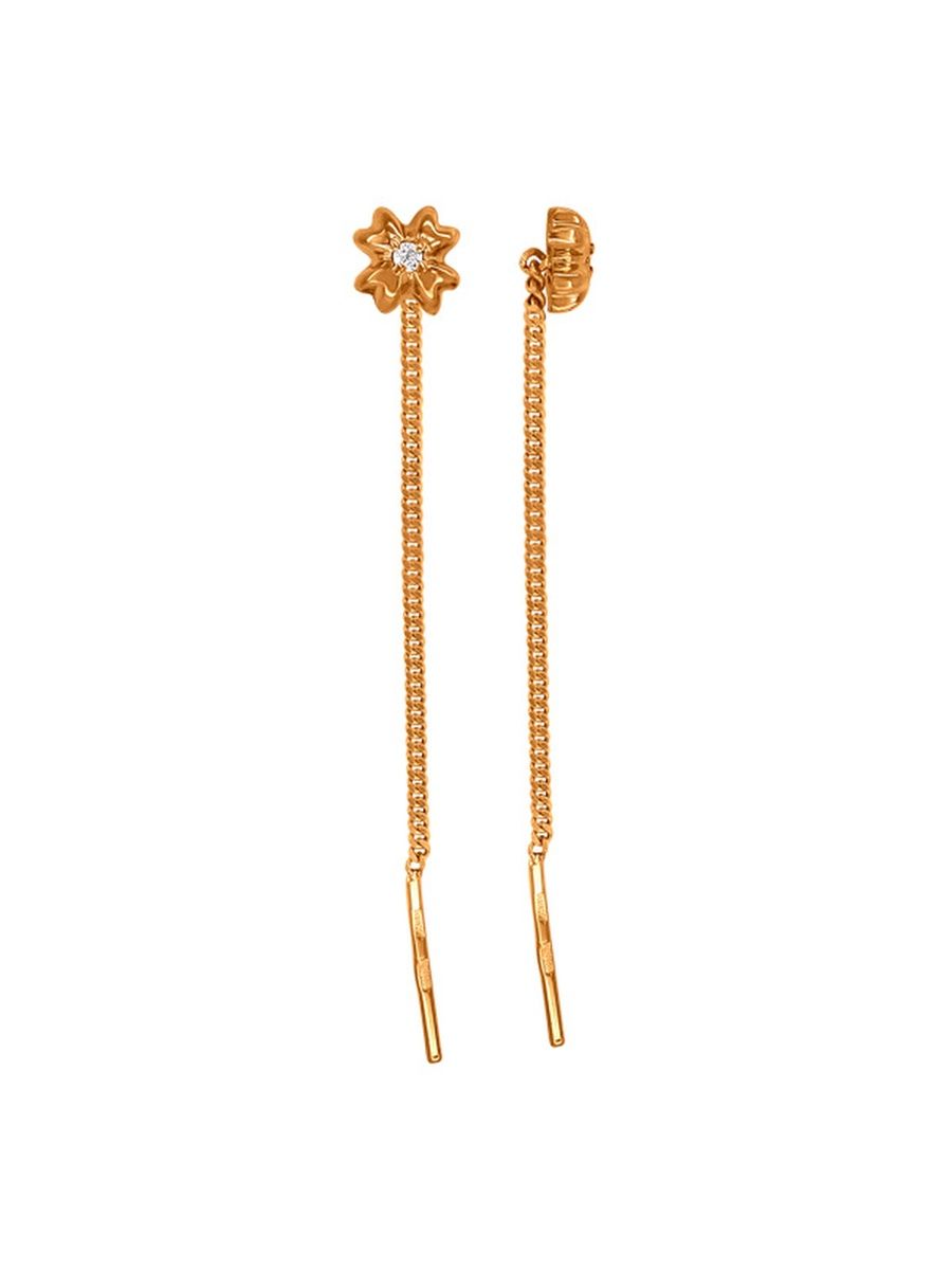 

Серьги из золота TEO MAORI 7200102207, фианит, 7200102207
