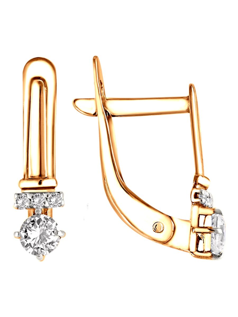 

Серьги из золота TEO MAORI 72101012527, циркон, 72101012527