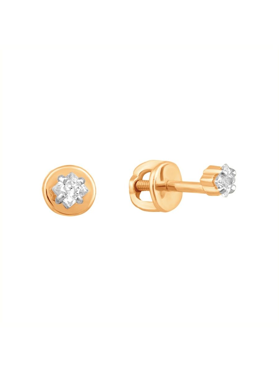 

Серьги пусеты из золота TEO MAORI 721-1076-11-01, фианит, 721-1076-11-01