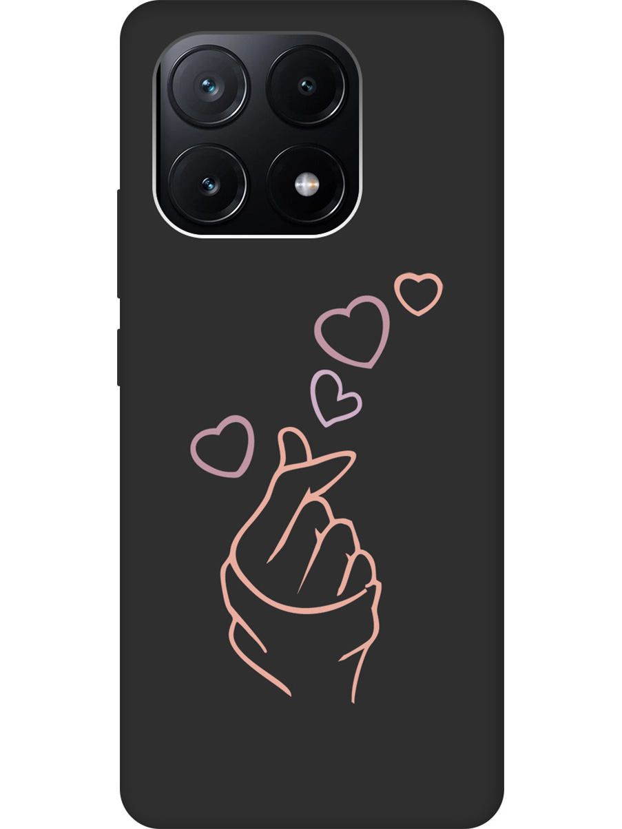 

Силиконовый чехол на Xiaomi Poco X6 Pro 5G с рисунком "K-Heart" Soft Touch черный, Черный;розовый;фиолетовый, 20012123