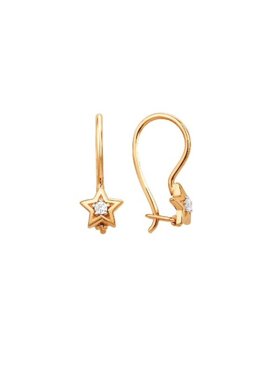 

Серьги из золота TEO MAORI 7002165-1100, фианит, 7002165-1100