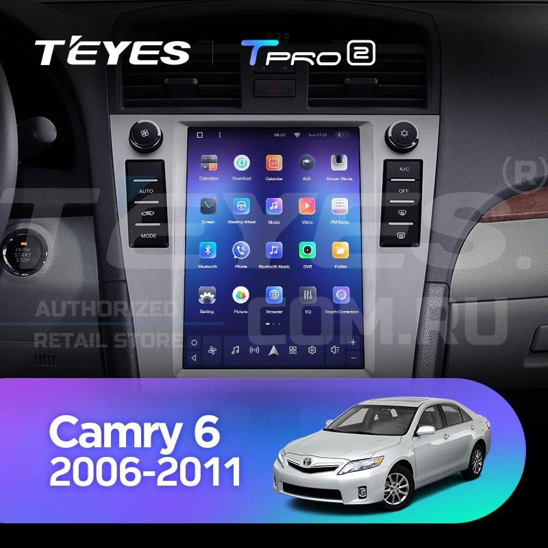 

Штатная магнитола Tesla style Teyes TPRO 2 4/32 Toyota Camry 6 XV 40 50 (2006-2011) F2, Tesla style Teyes TPRO 2 Toyota Camry 6 XV 40 50 (2006-2011) F2