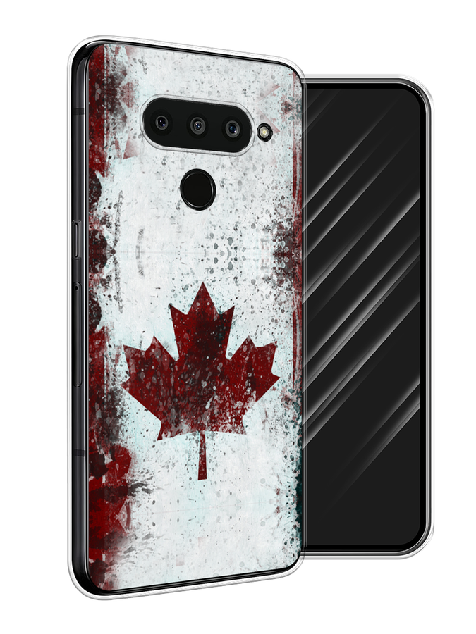 

Чехол Awog на LG V50 ThinQ "Канада", Белый;красный;черный, 83850-5