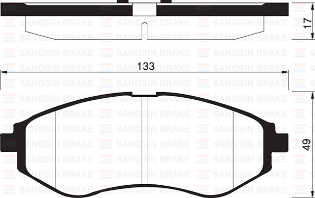 Комплект тормозных колодок Sangsin brake SP1158