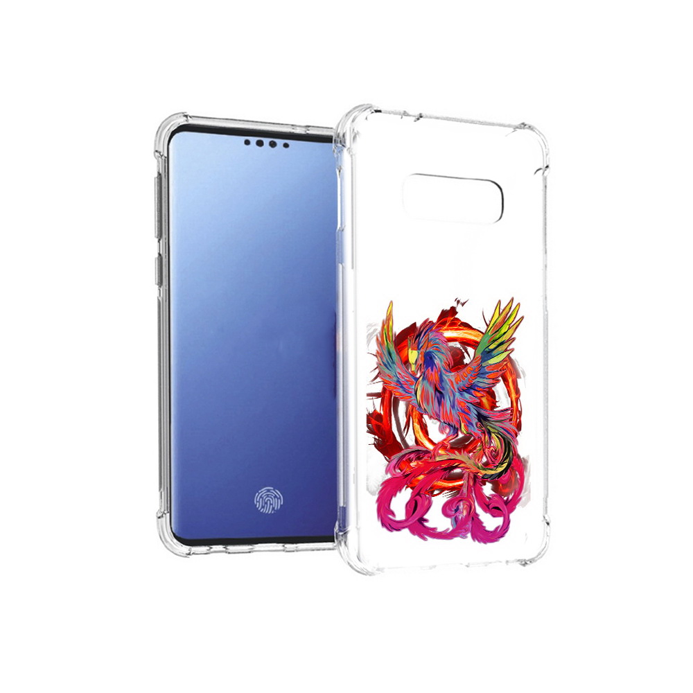 

Чехол MyPads Tocco для Samsung Galaxy S10E красочный феникс (PT145748.492.414), Прозрачный, Tocco