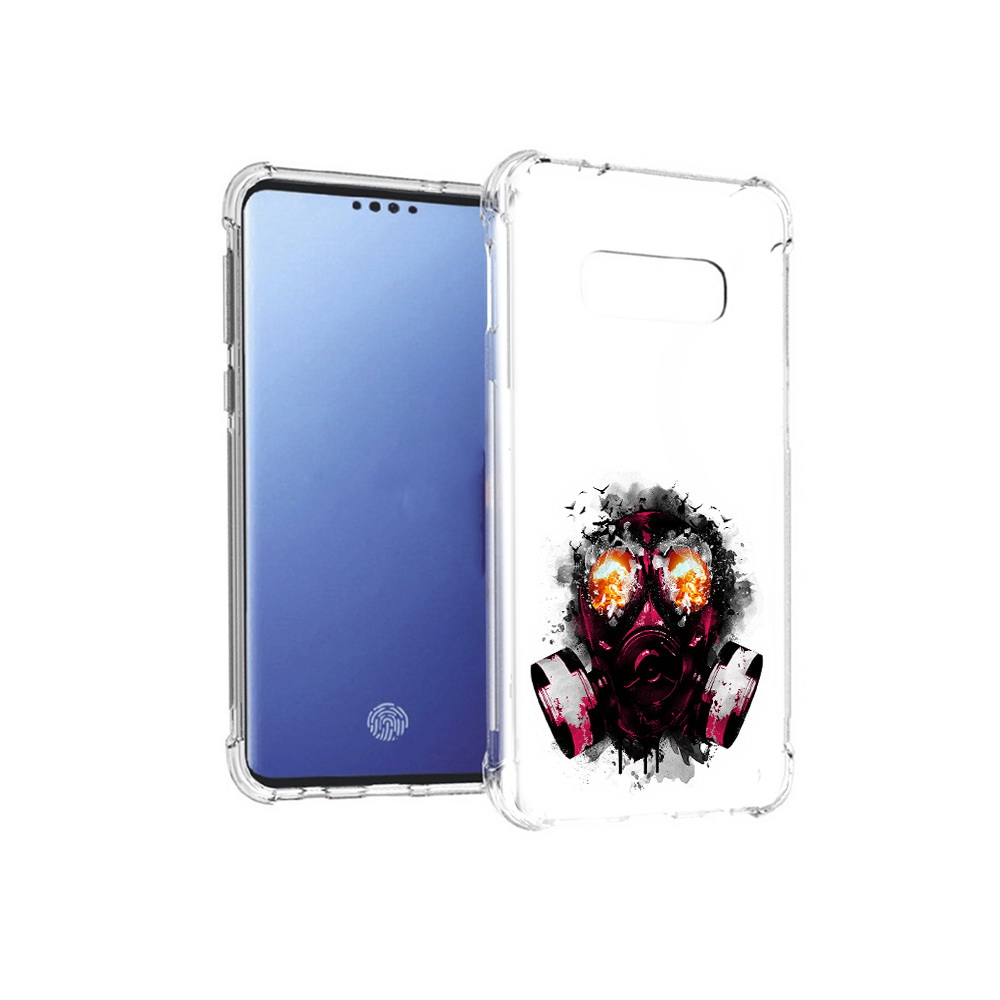 

Чехол MyPads Tocco для Samsung Galaxy S10E красный противогаз (PT145748.492.412), Прозрачный, Tocco