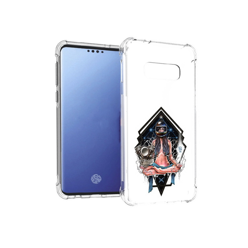 

Чехол MyPads Tocco для Samsung Galaxy S10E красивая девушка в шлеме (PT145748.492.406), Прозрачный, Tocco