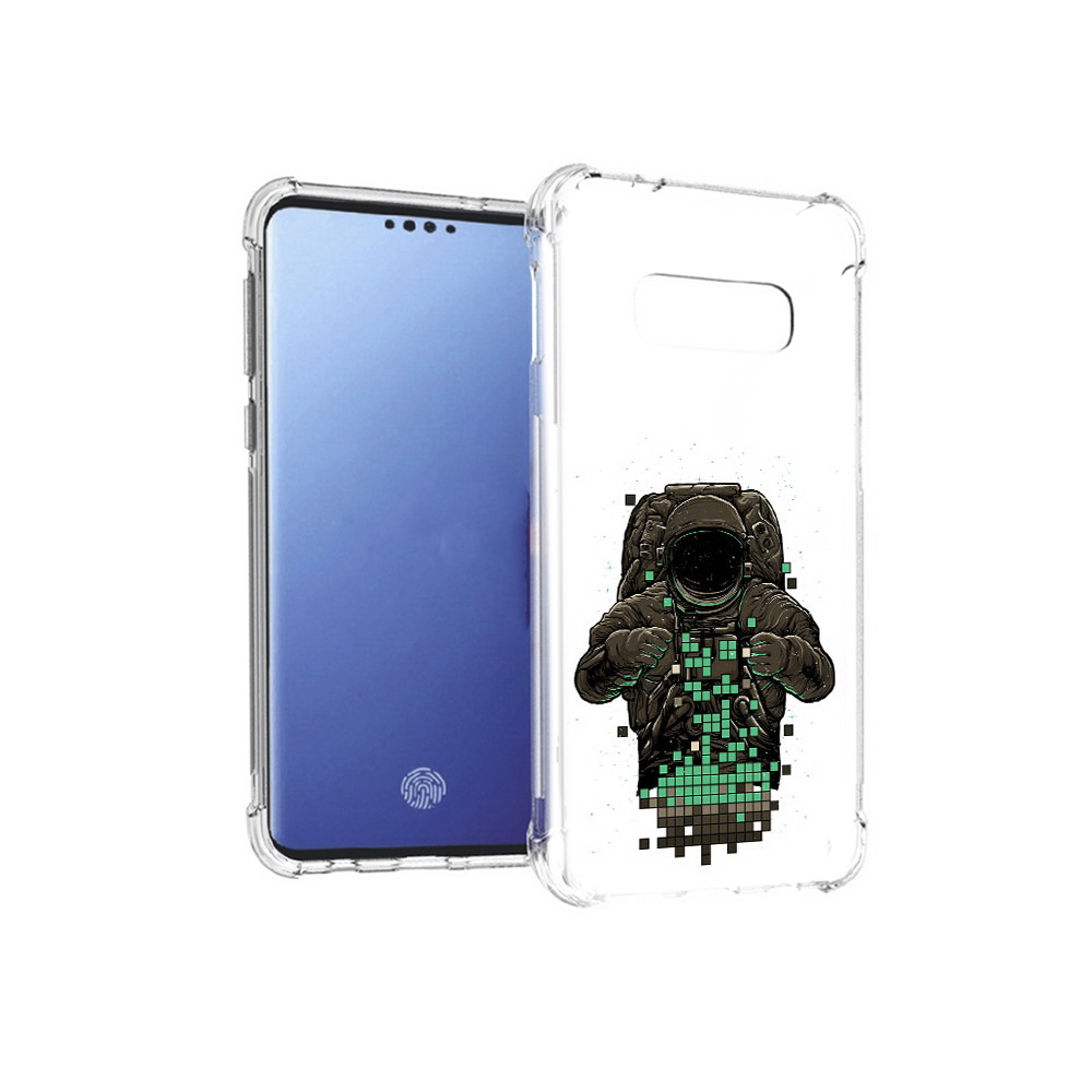 

Чехол MyPads Tocco для Samsung Galaxy S10E космонавт с пикселями (PT145748.492.394), Прозрачный, Tocco