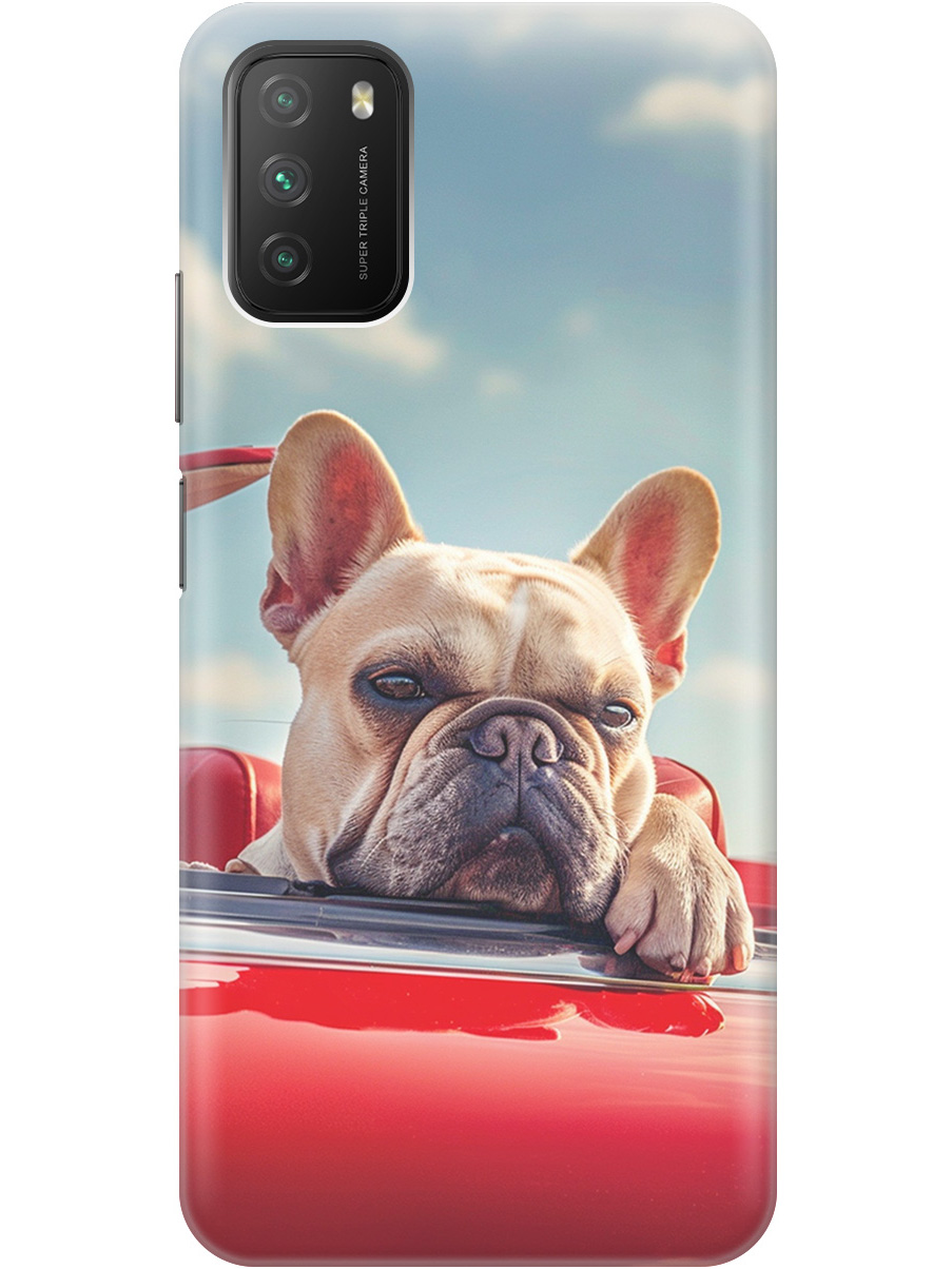 

Силиконовый чехол на Xiaomi Redmi 9T / Poco M3 с принтом "Бульдог в кабриолете", Прозрачный;бежевый;голубой;красный, 724142712