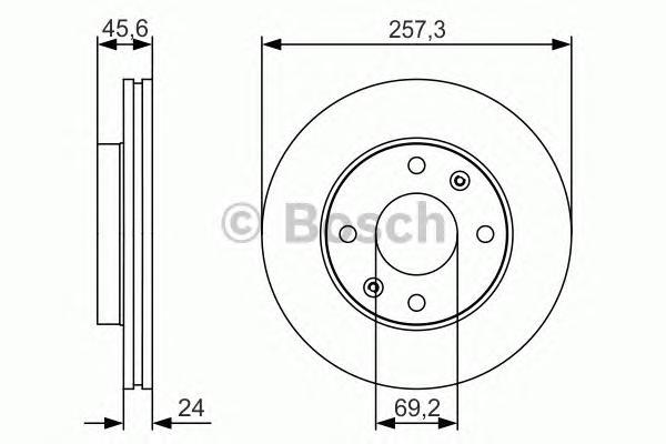 

Тормозной диск Bosch комплект 1 шт. 0986479S03