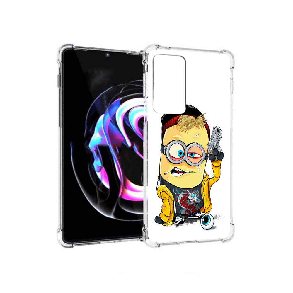 

Чехол MyPads Tocco для Motorola Moto Edge 20 Pro миньон бандит (PT227063.364.475), Прозрачный, Tocco