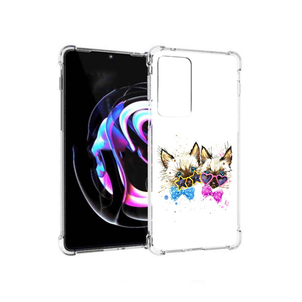 

Чехол MyPads Tocco для Motorola Moto Edge 20 Pro милые котята (PT227063.364.474), Прозрачный, Tocco
