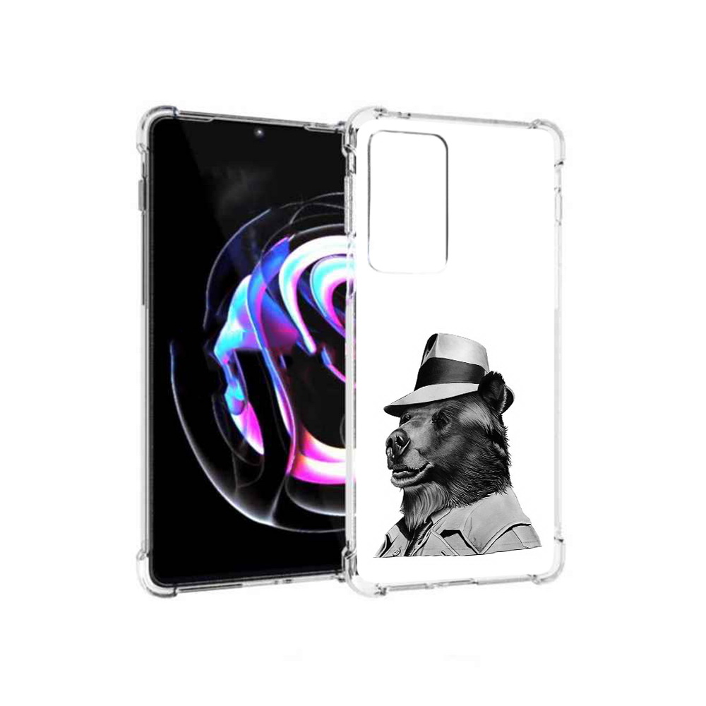 Чехол MyPads Tocco для Motorola Moto Edge 20 Pro медведь в шляпе (PT227063.364.465)