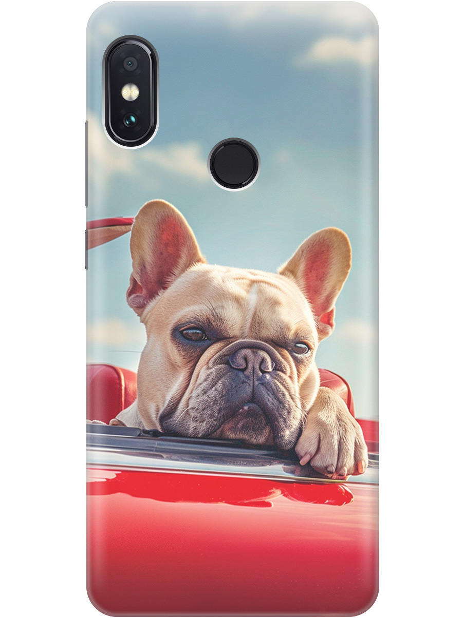 

Силиконовый чехол на Xiaomi Redmi Note 5 / Note 5 Pro с принтом "Бульдог в кабриолете", Прозрачный;бежевый;голубой;красный, 717568712