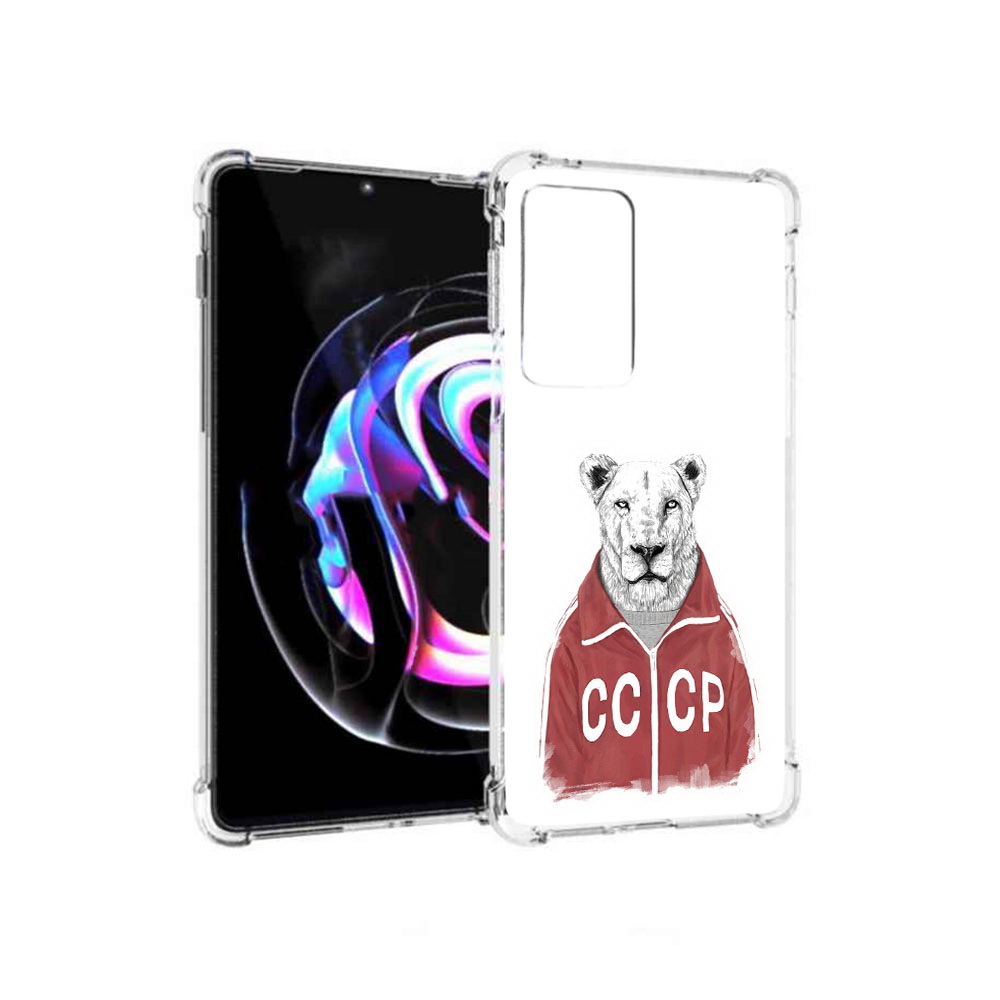 

Чехол MyPads Tocco для Motorola Moto Edge 20 Pro львица ссср (PT227063.364.450), Прозрачный, Tocco