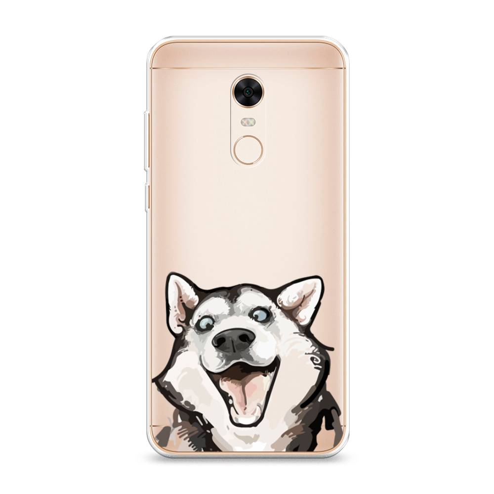 

Чехол Awog на Xiaomi Redmi 5 Plus "Радостный хаски", Разноцветный, 33150-1