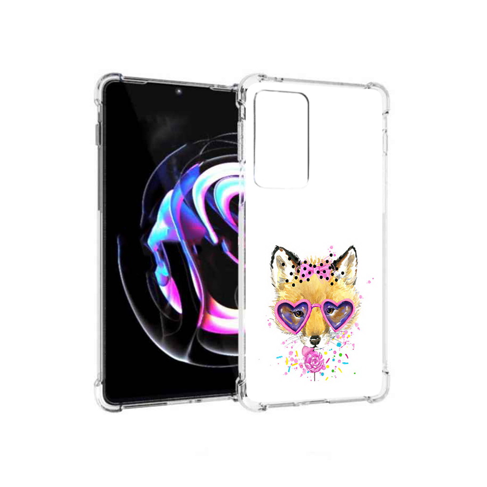 

Чехол MyPads Tocco для Motorola Moto Edge 20 Pro лисенок с бантиком (PT227063.364.441), Прозрачный, Tocco