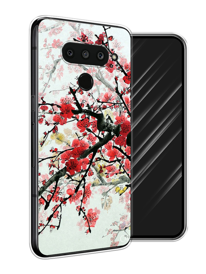 

Чехол Awog на LG V50 ThinQ "Сакура", Розовый;черный, 83850-4