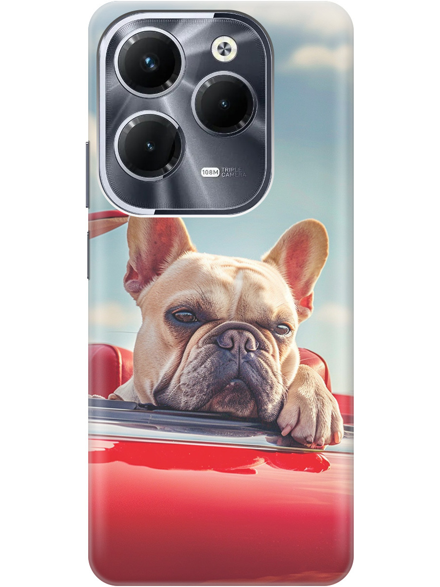 

Силиконовый чехол на Infinix Hot 40 / Hot 40 Pro с принтом "Бульдог в кабриолете", Прозрачный;бежевый;голубой;красный, 778679212
