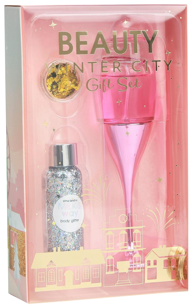 Подарочный набор: парфюм и волшебные блёстки для лица и тела Winter city 5040654