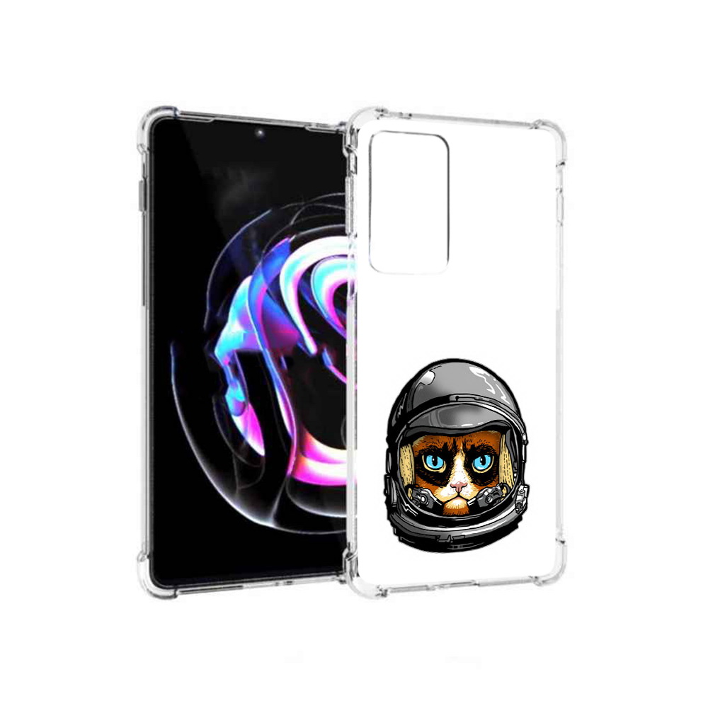 

Чехол MyPads Tocco для Motorola Moto Edge 20 Pro кот космонавт (PT227063.364.400), Прозрачный, Tocco