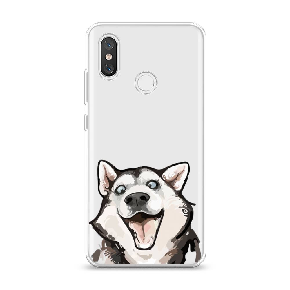 

Чехол Awog на Xiaomi Mi 8 "Радостный хаски", Разноцветный, 33550-1
