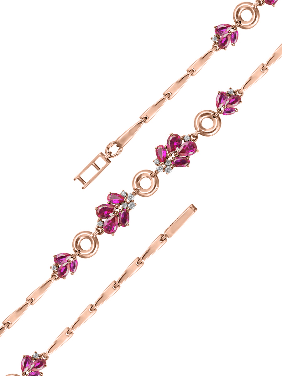 

Браслет из серебра с фианитом р.19; 19.5 SamoroDki Jewelry 4-03-116-02з, 4-03-116-02з
