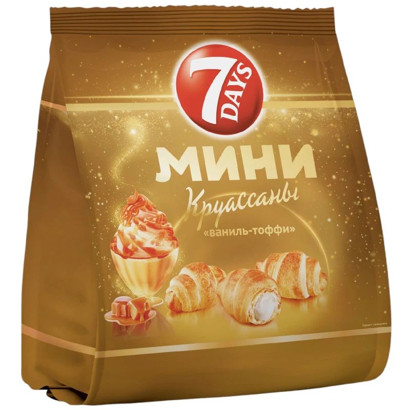 Мини-круассаны 7 Days с кремом со вкусом Ваниль-тоффи 265 г 205₽